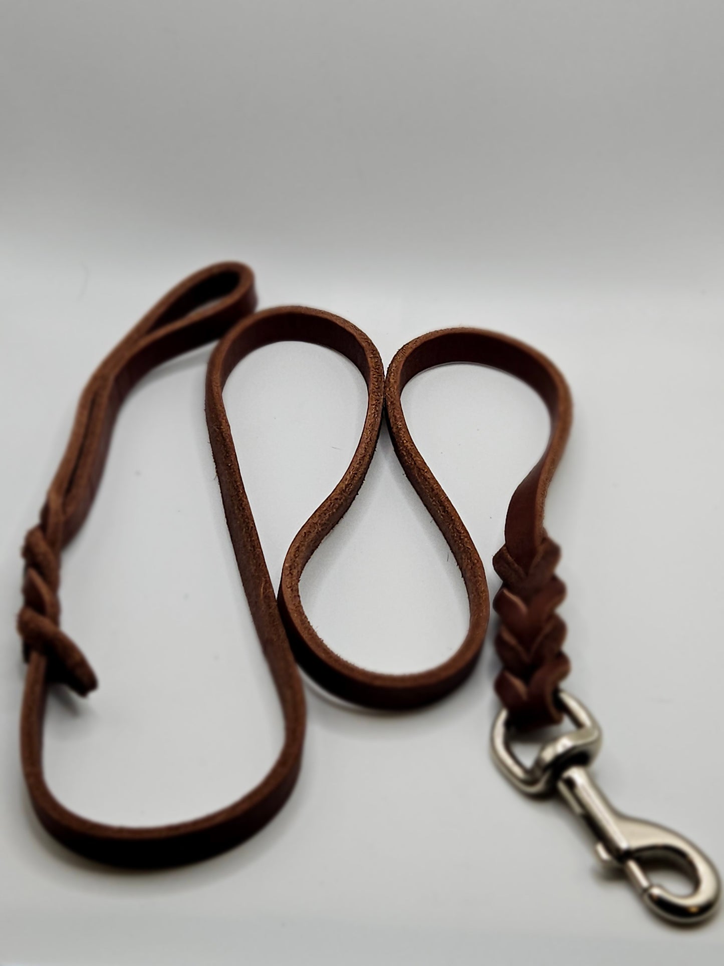 Braided Leather Dog Lead