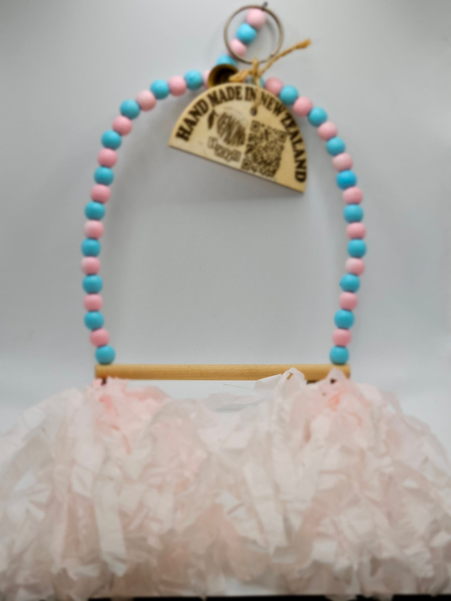 Beaded Swing with Paper Tassels – Fun, Colour & Comfort for Small Birds